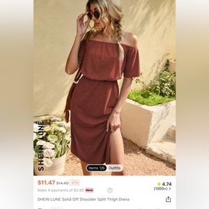 SHEIN off the shoulder dress never been worn